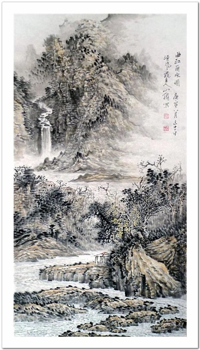 李山楼山水画