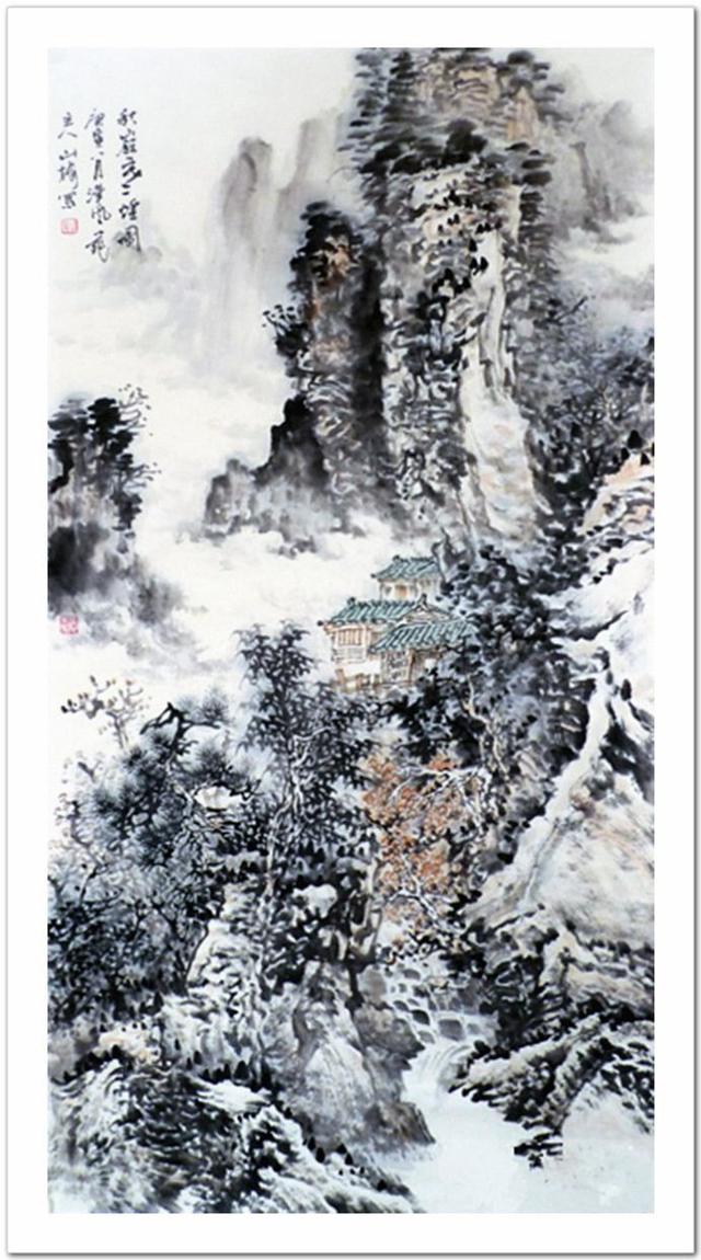 李山楼山水画