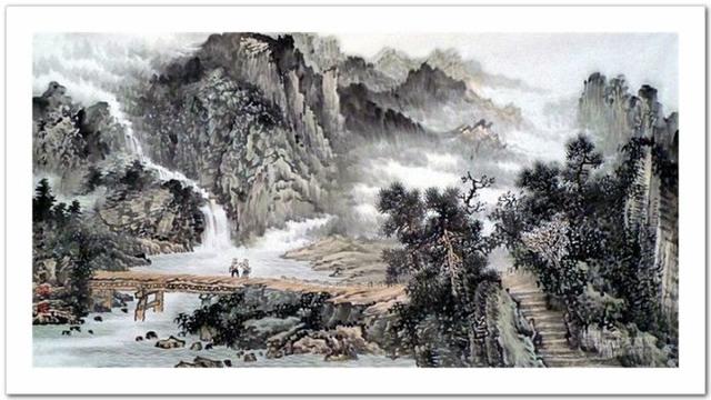 李山楼山水画