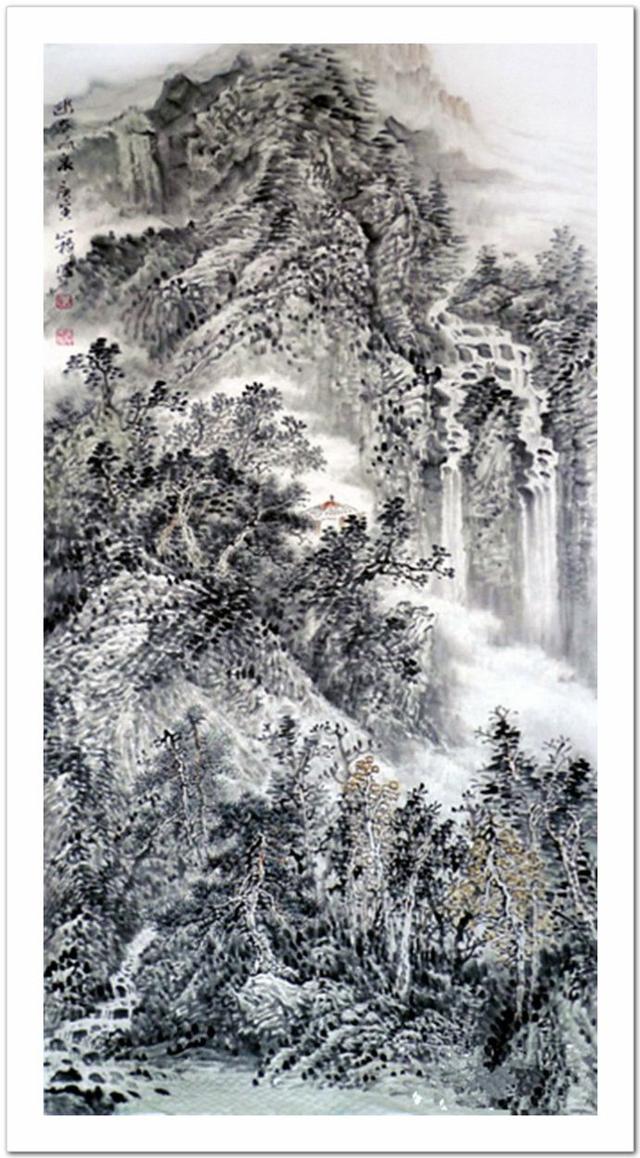 李山楼山水画