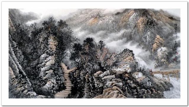 李山楼山水画