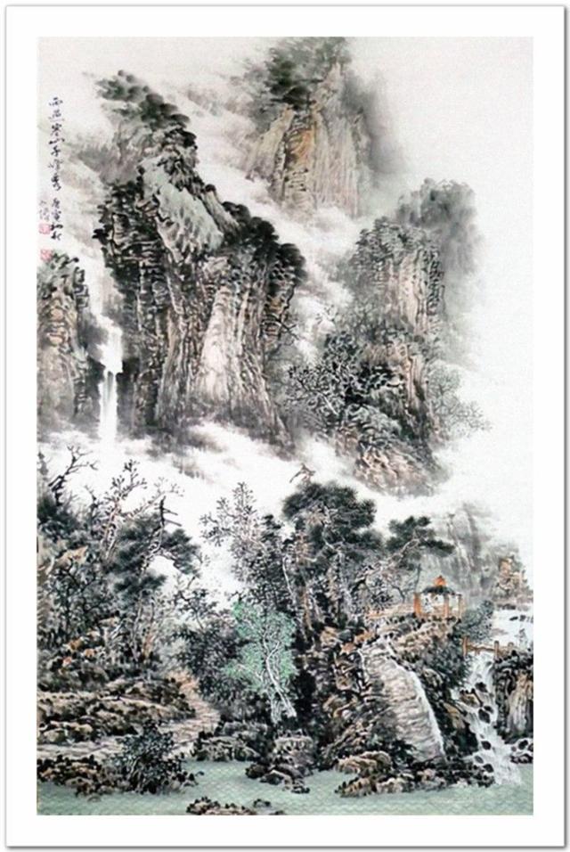 李山楼山水画