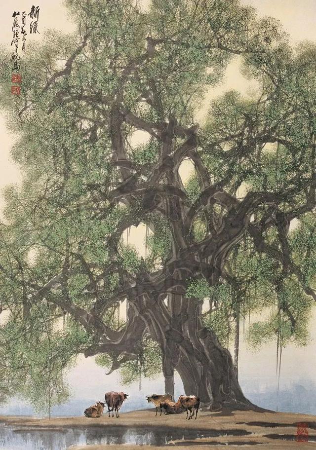 大榕树下｜杜应强的乡村情景水墨画（85幅）