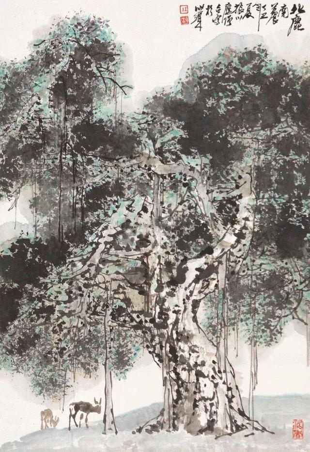 大榕树下｜杜应强的乡村情景水墨画（85幅）