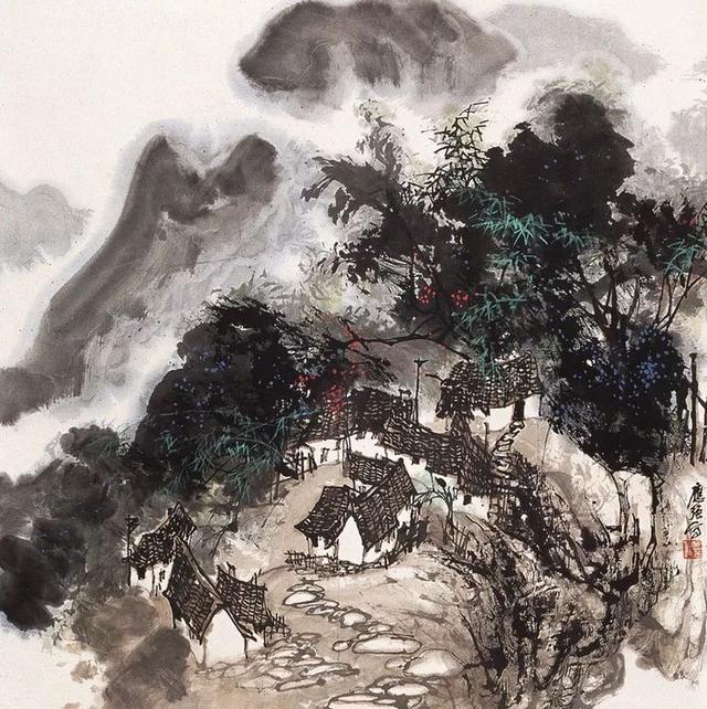 大榕树下｜杜应强的乡村情景水墨画（85幅）