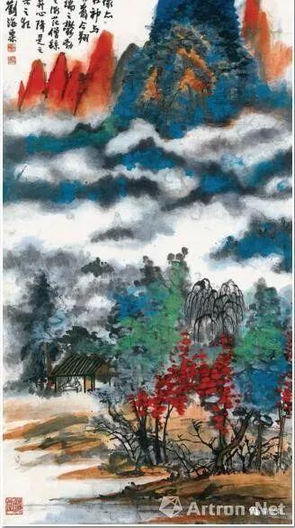 刘海粟泼彩山水画的学术贡献