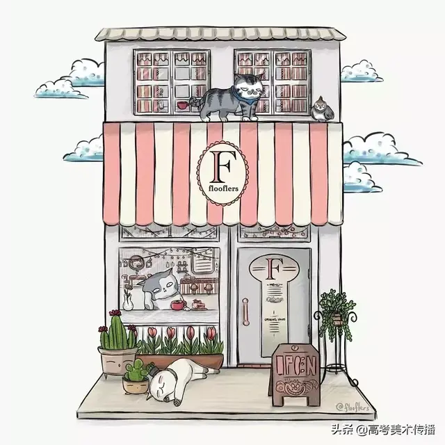 美女画的猫世界