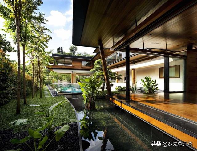 庭院藏山水，新加坡私人住宅景观设计实景