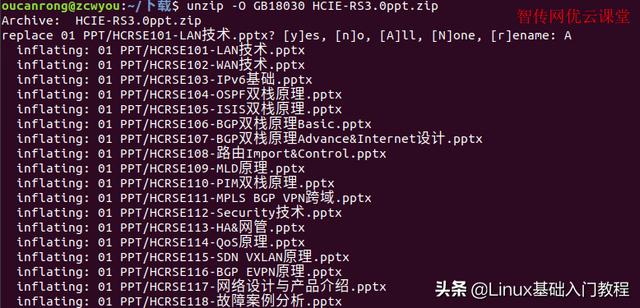 Linux unzip解压后文件名乱码的原因及解决方法