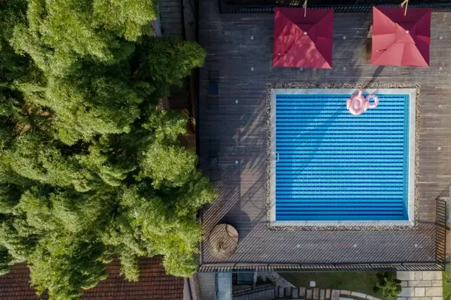 莫干山一座梦幻ins风露天泳池民宿，新加坡Parkroyal同款“鸟笼”