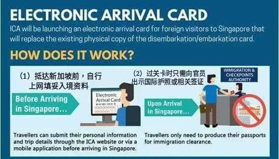 “白卡”走入历史，新加坡改用电子入境卡
