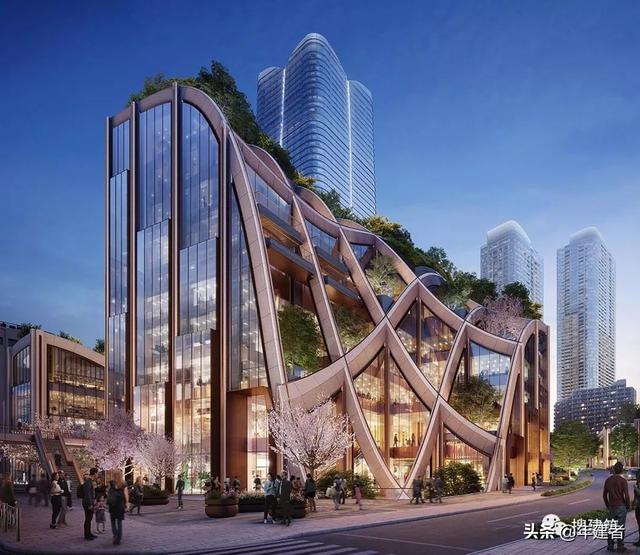 一个新综合体项目，巨大种植藤架/Heatherwick工作室