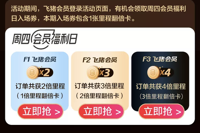 飞猪升级会员体系 专属福利日加频至每周一次