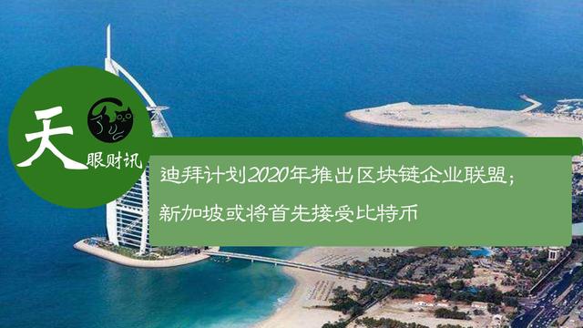迪拜计划2020年推出区块链企业联盟；新加坡或将首先接受比特币