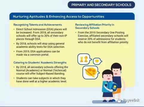 新加坡教育改革！小升初通过体育、艺术或科学等优势科目择生
