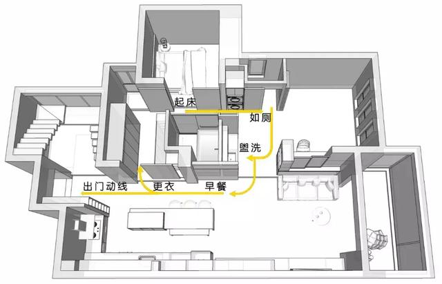 分享 | 厕所放中间、魔化动线，救活憋屈85㎡