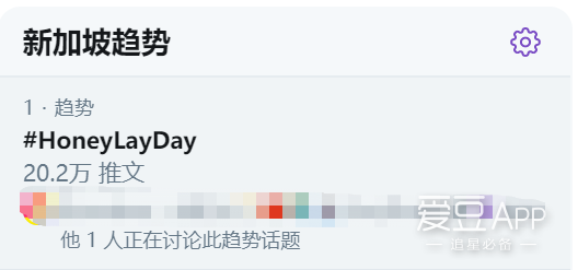 191007“HoneyLayDay”话题登推特泰国韩国等多国+全球趋势第一
