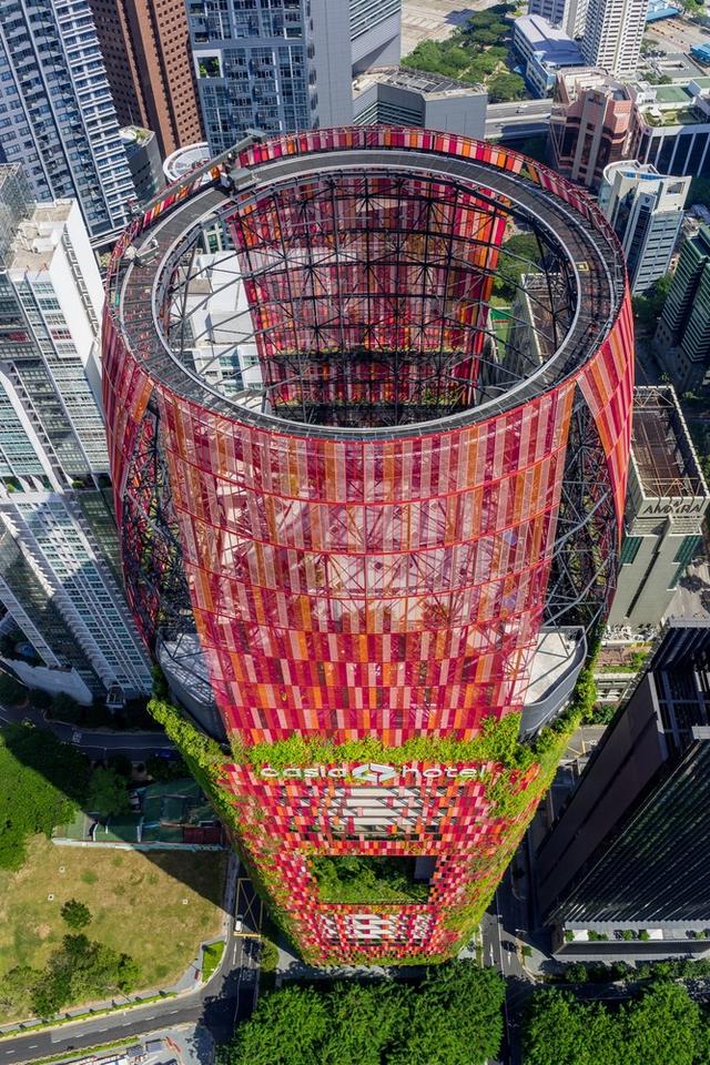 酒店设计鉴赏 | 新加坡绿洲酒店——城市高楼中的红翠绿塔