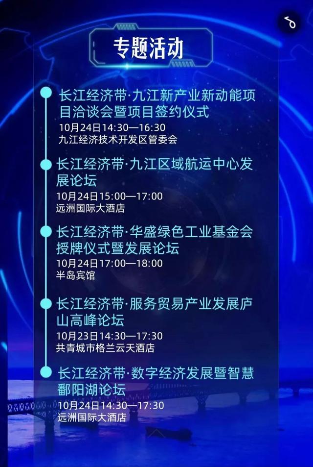 重磅消息！长江经济带·九江新产业新动能投资洽谈会今日起航