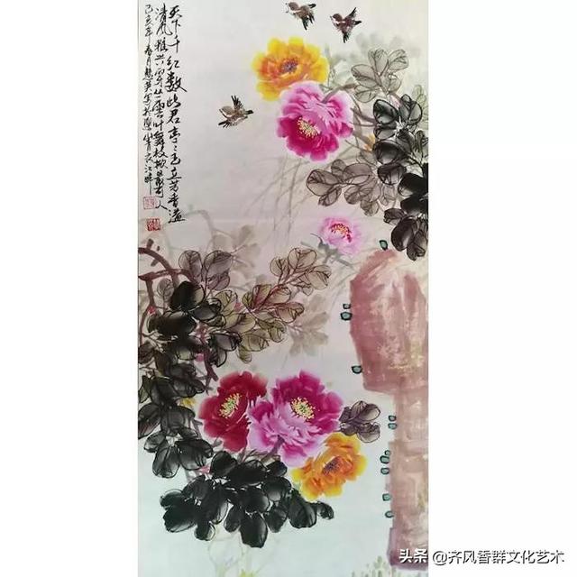 蒋慧英国画牡丹