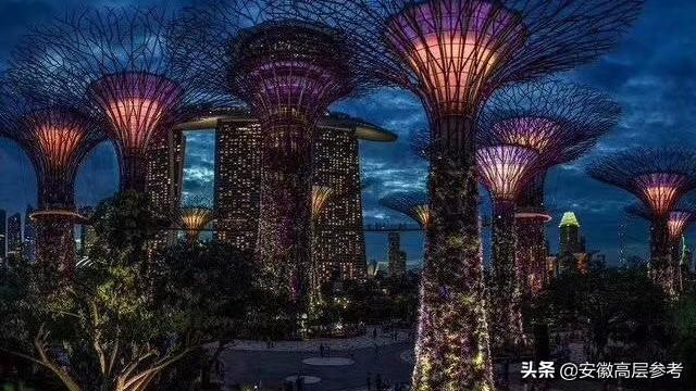 著名的“空中走廊”，漫步走廊可以从高处俯瞰整个滨海湾区美景。
