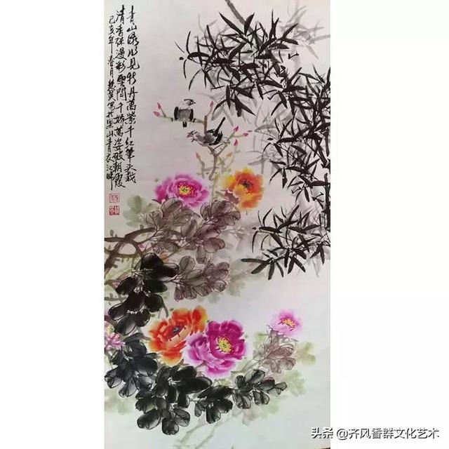 蒋慧英国画牡丹