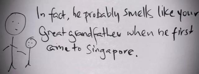 新加坡小孩问：我可以不跟外劳一起坐吗？他好臭