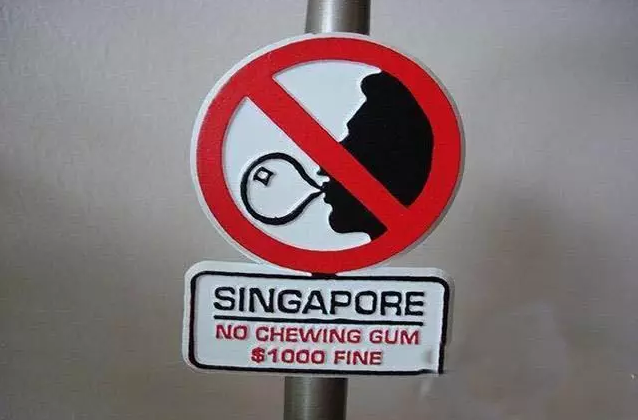 注意，这些东西禁止入境新加坡。