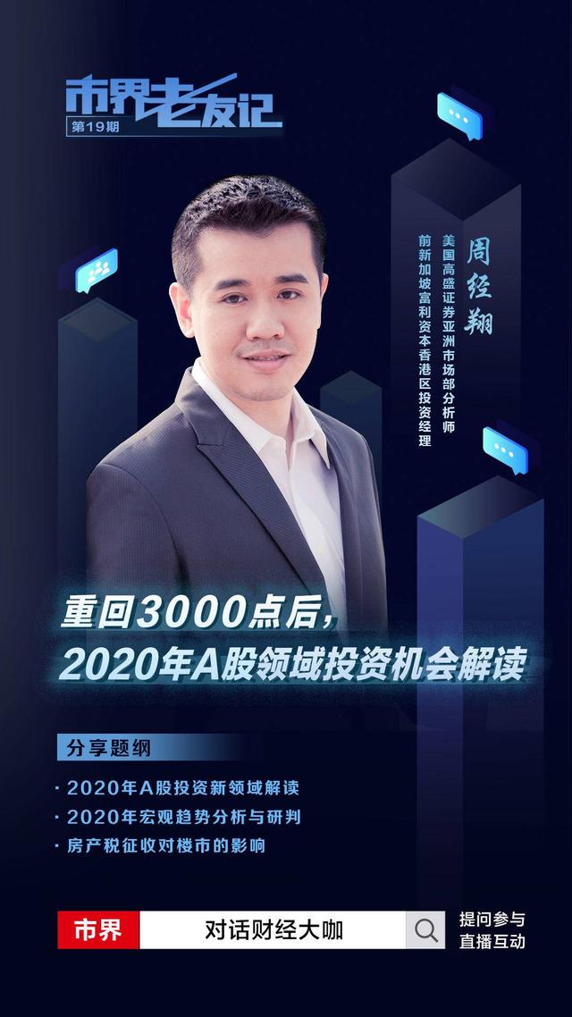 周经翔：股市不可猜头，2020是5G年，科技股接力 | 市界老友记