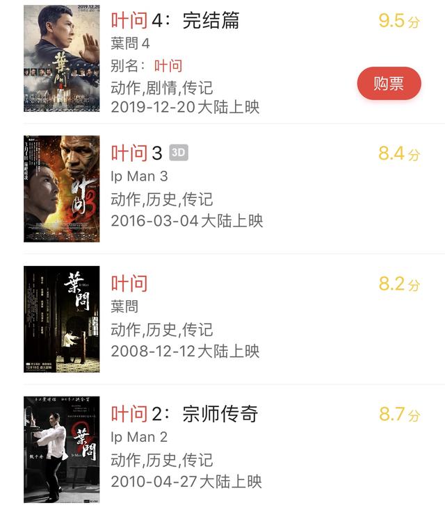 9.3分！《叶问4》国内外评分表现良好，难道是动作片的落幕之作？