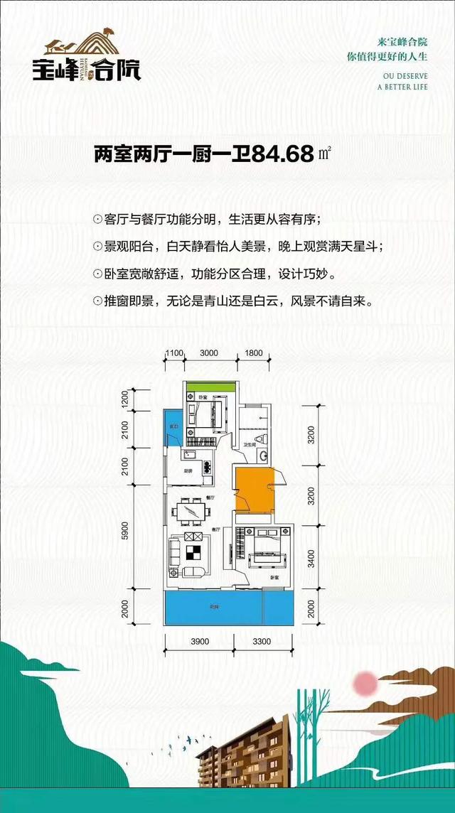 腾冲旅居第四代6层电梯温泉洋房一梯两户、独栋新中式合院