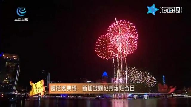 烟花秀集锦：新加坡烟花秀绚烂夺目
