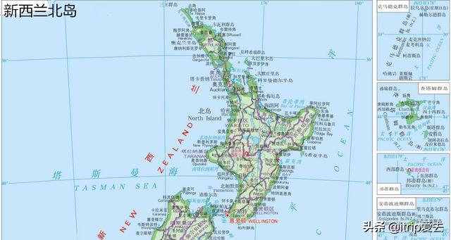 新西兰北岛地图高清中文版