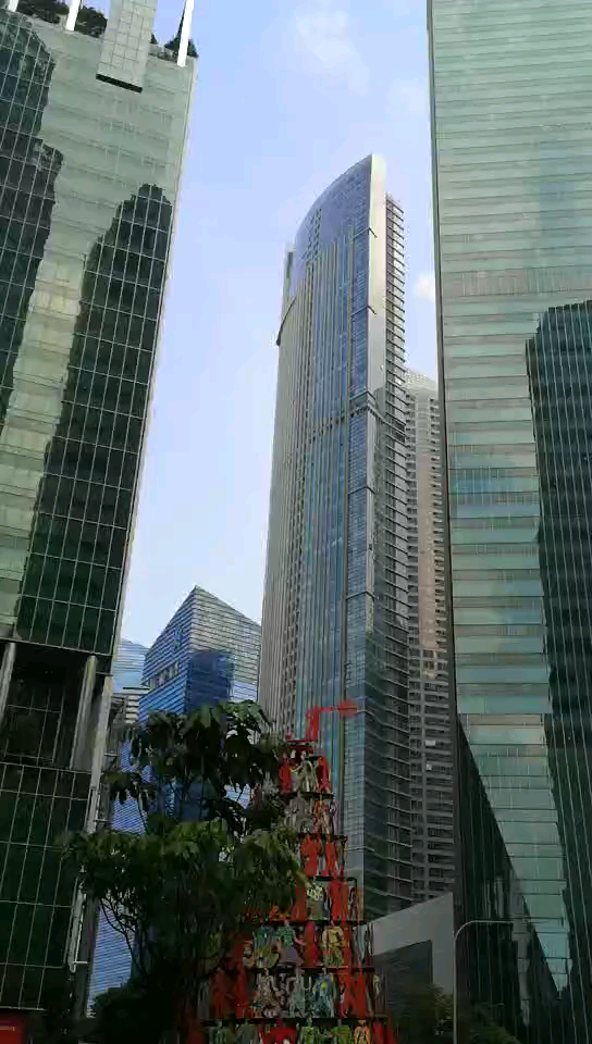 新加坡中央金融区，看的脖子疼😣