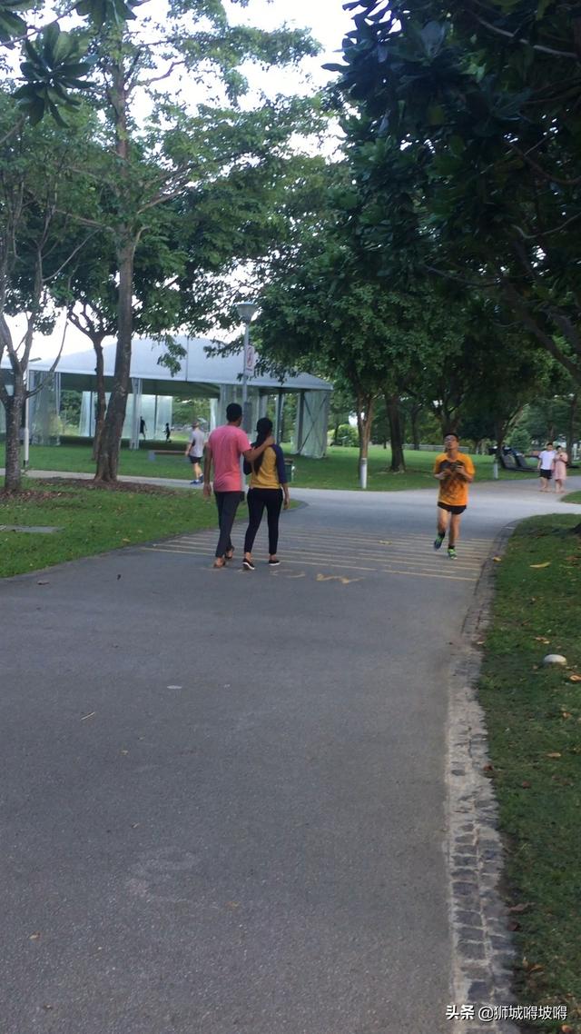 回新加坡17天，第一次出来透透气，公园只有我和儿子戴口罩😅