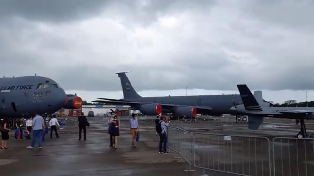 2020新加坡航展，中美战机同台竞技。这么多年难得一见！