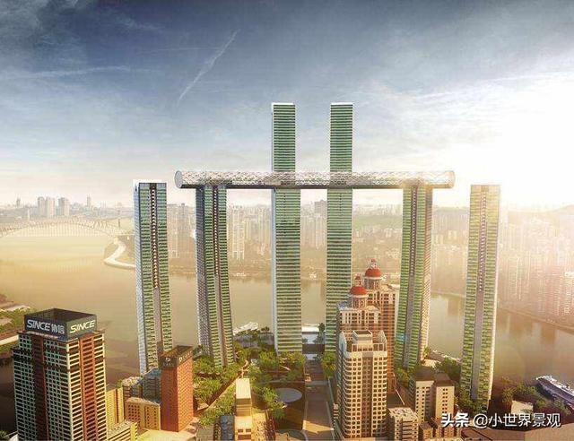 重庆市最新地标，建筑造型独特，为新加坡在华投资最大项目