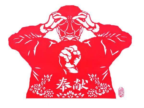 暖心抗“疫”！荥阳这名志愿者用剪纸为战“疫”者加油鼓劲