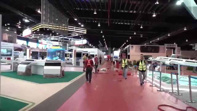 视频：新加坡航展开幕，馆内布置一切就绪