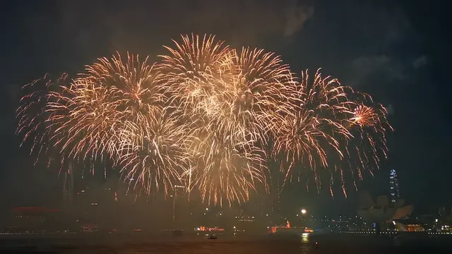 新加坡滨海湾年度烟火