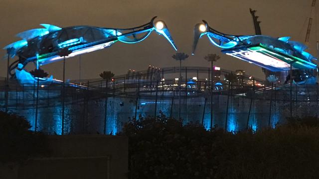 新加坡圣淘沙仙鹤芭蕾-电动机械舞水上表演，精彩绝伦