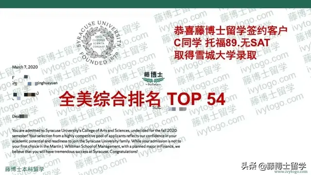 【喜爆RD第二波】藤博士留学2019-2020录取榜（第五期）