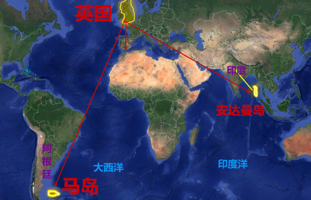 英国将安达曼群岛送给了印度，从此印度有了扼守马六甲的海外据点