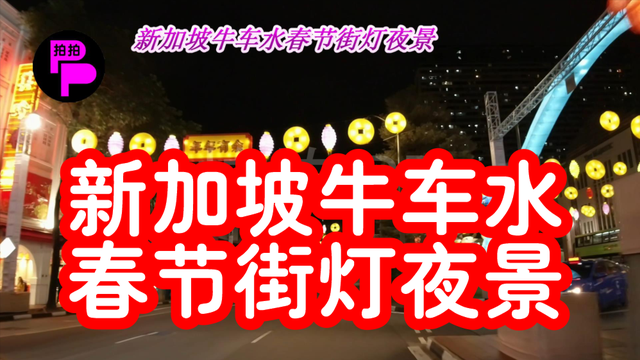 坐在车里看新加坡牛车水春节街灯夜景，你觉得精彩吗？请留言.