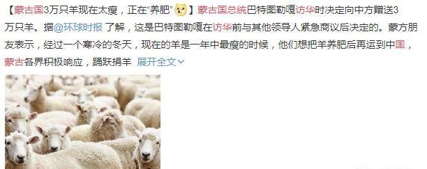 向中国捐赠3万只羊的蒙古国总统，竟然是个大肌霸