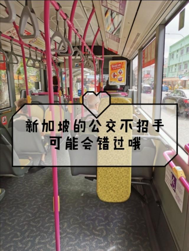 在新加坡，如果你不招手，公交车有可能不停哦