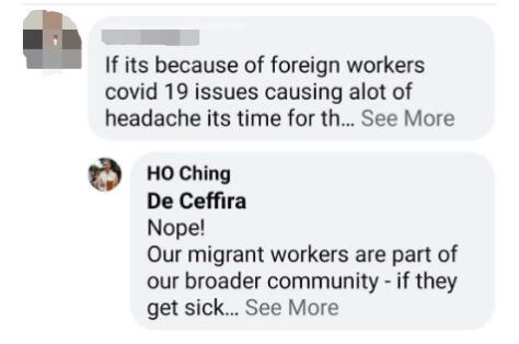新加坡第一夫人怒怼网友歧视劳工，他们是受害者不是病毒