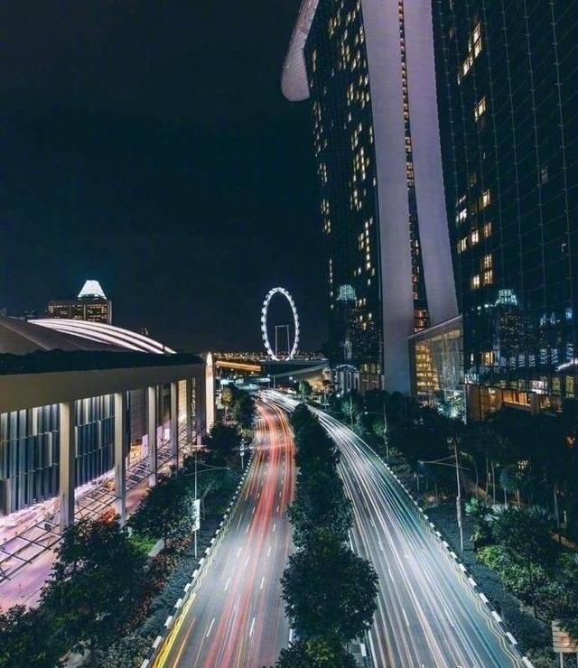 超级美丽的新加坡夜景图片