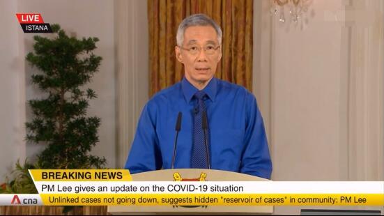 新加坡总理李显龙发表电视讲话，阻断期延长1月、出门分单双号