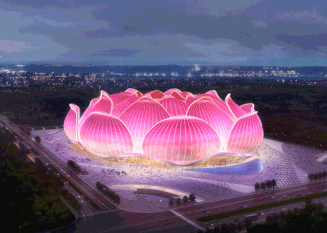 盘点建筑圈的莲花建筑，对比许家印亲自设计的莲花……